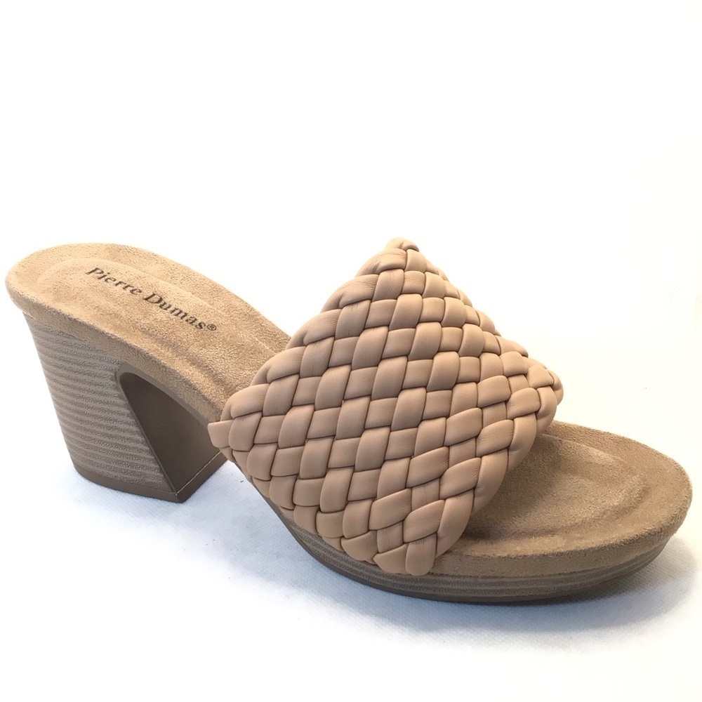 Pierre Dumas Women's Morgen-6 Cream Braided Strap Heeled Sandal Choose Size
